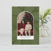 Foto van de moderne boog - whimsical-takken kerst feestdagenkaart (Staand voorkant)