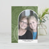 Foto van de moderne boogmakerij Abstracte cirkels  Feestdagenkaart (Staand voorkant)