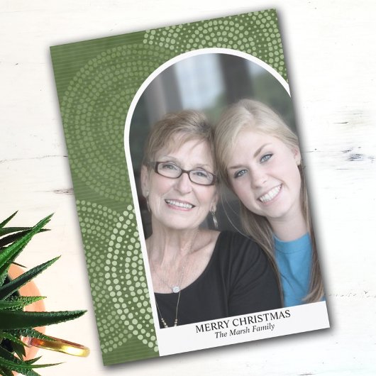 Foto van de moderne boogmakerij Abstracte cirkels  Feestdagenkaart