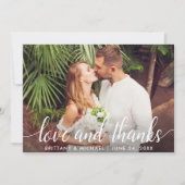 Foto van de moderne bruiloft van het Manuscript en Bedankkaart (Voorkant)