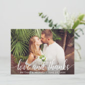 Foto van de moderne bruiloft van het Manuscript en Bedankkaart (Staand voorkant)