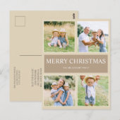 Foto van de moderne Eenvoudige Kerst 4-serie Briefkaart (Voorkant / Achterkant)