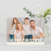 Foto van de moderne Eenvoudige kerstgroet Feestdagenkaart (Staand voorkant)