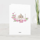 Foto van de moderne eid Mubarak Pink Lotus Flower Feestdagen Kaart (Achterkant)