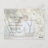 Foto van de moderne, elegante bruiloft, bespaar de briefkaart (Achterkant)