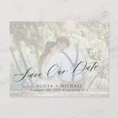 Foto van de moderne, elegante bruiloft, bespaar de briefkaart (Voorkant)