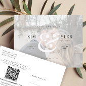 Foto van de moderne elegante QR CODE bruiloft, beh Aankondigingskaart