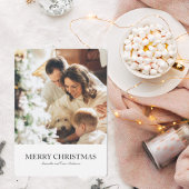 Foto van de moderne familie en vrolijk kerstfeest