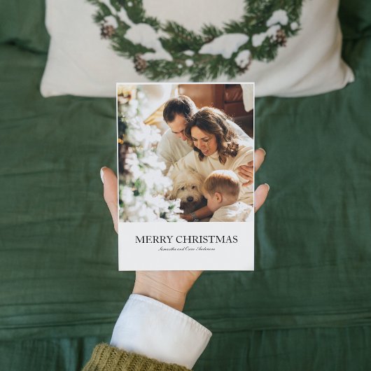 Foto van de moderne familie en vrolijk kerstfeest