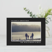 Foto van de moderne feestdag - zwarte Kaart (Staand voorkant)