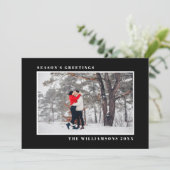 Foto van de moderne feestdag - zwarte Kaart (Staand voorkant)