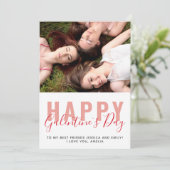 Foto van de moderne Galentine Dag Friends Feestdagenkaart (Staand voorkant)