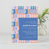 Foto van de moderne Geometrische Blauwe Lila Gradu Kaart (Staand voorkant)