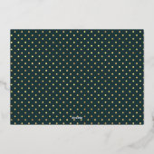 Foto van de moderne Gold Kerstboom Folie Feestdagenkaart (Achterkant)