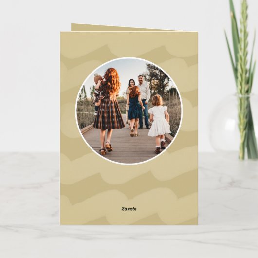 Foto van de moderne gouden kerstwaanzin Foto Holid Feestdagen Kaart (Achterkant)