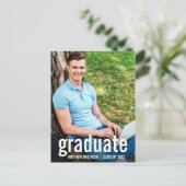 Foto van de moderne Graduation Party Afstuderen Uitnodiging Briefkaart (Staand voorkant)