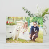 Foto van de moderne huwelijksdag 2 Dank je Bedankkaart (Staand voorkant)