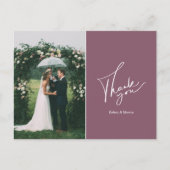 Foto van de moderne huwelijksdag Dank je | ROOS Briefkaart (Voorkant)