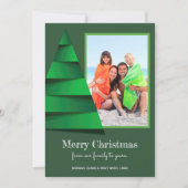 Foto van de moderne kerstboom feestdagenkaart (Voorkant)