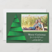 Foto van de moderne kerstboom feestdagenkaart (Voorkant)