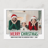 Foto van de moderne kerstfamilie briefkaart (Voorkant)