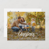 Foto van de moderne kerstfamilie briefkaart (Voorkant / Achterkant)