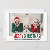 Foto van de moderne kerstfamilie feestdagenkaart (Voorkant)