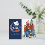 Foto van de moderne kerstfamilie feestdagenkaart (Staand voorkant)