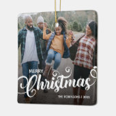 Foto van de moderne kerstfamilie keramisch ornament (Links)