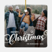 Foto van de moderne kerstfamilie keramisch ornament (Achterkant)