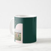 Foto van de moderne kerstfeestdag in kleurenblok koffiemok (Voorkant links)