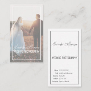 Foto van de moderne legant Simple Weddenr-fotograa Visitekaartje