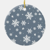 Foto van de moderne Manuscript Merry-kerstfamilie Keramisch Ornament (Achterkant)