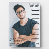 Foto van de moderne Manuscript Trendy Afstuderen Fotoplaat (voorkant)