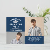 Foto van de moderne marine- en Silver Graduation P Kaart (Staand voorkant)