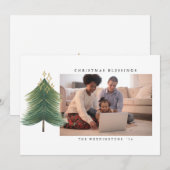 Foto van de moderne minieme kerstboom met Waterver Feestdagenkaart (Voorkant / Achterkant)