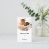 Foto van de moderne minieme weduwfoto visitekaartje (Staand voorkant)