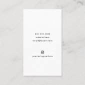 Foto van de moderne minieme weduwfoto visitekaartje (Achterkant)