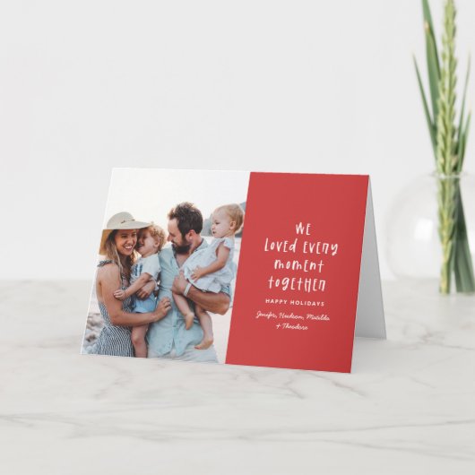 Foto van de moderne, minimale feestdag feestdagen kaart (Voorkant)