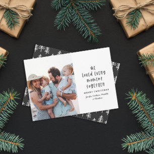 Foto van de moderne, minimale feestdag feestdagenkaart