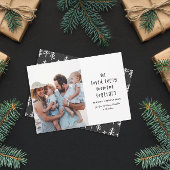 Foto van de moderne, minimale feestdag feestdagenkaart