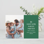 Foto van de moderne, minimale feestdag feestdagenkaart (Staand voorkant)