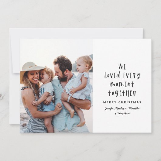 Foto van de moderne, minimale feestdag feestdagenkaart (Voorkant)