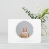 Foto van de moderne, minimale verkuisterbaby aankondiging (Staand voorkant)