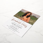 Foto van de moderne minimalistische Bachelorette P Folie Uitnodiging (Gedraaid)