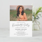 Foto van de moderne minimalistische Bachelorette P Kaart (Staand voorkant)