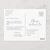 Foto van de moderne minimalistische kerstfamilie briefkaart (Achterkant)