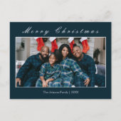 Foto van de moderne minimalistische kerstfamilie briefkaart (Voorkant)