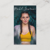 Foto van de moderne, minimalistische sociale media visitekaartje (Voorkant)