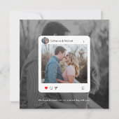 Foto van de moderne, minimalistische Trendy Social Save The Date (Achterkant)